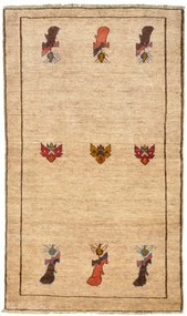 Gabbeh Tappeto 170x100 Beige (Iran) Annodato A Mano