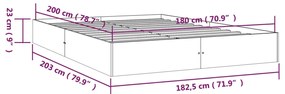 Giroletto in Legno Massello 180x200 cm Super King