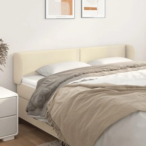 Testiera Ad Orecchio Crema 163x23x78/88 Cm İn Similpelle /