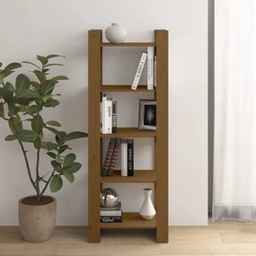 Libreria/divisorio marrone miele 60x35x160 cm legno massello