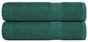 Asciugamani Doccia 2 Pz Verde 70x140 Cm 360 G/m² 100% Cotone /