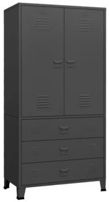 Armadio Antracite Industriale 90x50x180 cm in Metallo