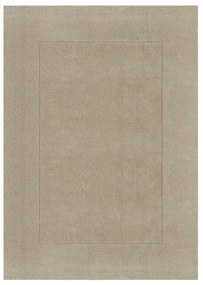 Tappeto beige in lana tessuto a mano 300x400 cm Textured Wool Border – Flair Rugs