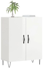 Credenza 69,5x34x90 cm in legno multistrato bianco lucido