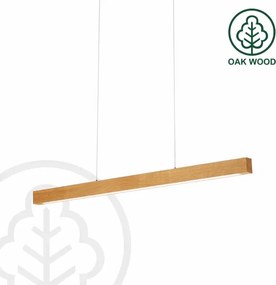 Lampada a sospensione LED su cavo VERDE LED/18W/230V 3000K 76 cm rovere