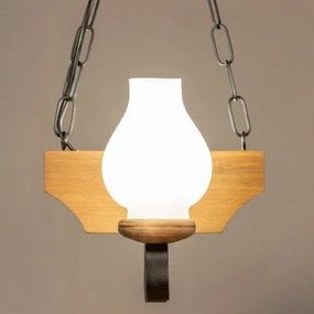 Brilagi - Lampadario a sospensione con catena QUEEN 2xE14/40W/230V faggio