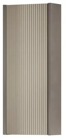Pensile bagno Niwa laccato opaco grigio carbone con vetro sabbia, 1 anta apertura da sinistra P 17 x L 30 x H 78.5 cm