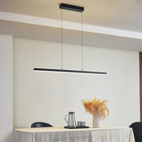 Lucande Pendolo Lampada LED a sospensione, nero, alluminio, 120 cm