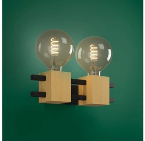 Eglo 390192 - Applique LEVANTARA 2xE27/40W/230V nero/marrone