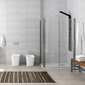 Kamalu - Box doccia angolare 70x80 apertura saloon KS2800-SSN
