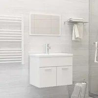 Set Mobili da Bagno Bianco in Truciolato 3071315