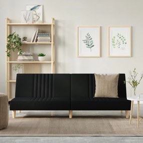 Divano Letto Nero İn Tessuto /
