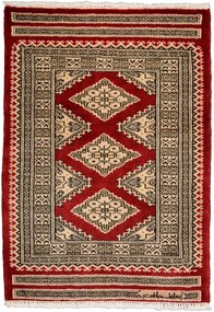 Bokhara Tappeto 90x60 Rosso (Pakistan) Annodato A Mano