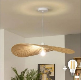 Brilagi - Lampadario LED sospeso con cavo CERIA BOHO, 1xE27/40W/230V, Ø 80 cm, in rafia