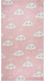 Tappeto per bambini rosa chiaro lavabile 160x230 cm Pink Clouds – Vitaus
