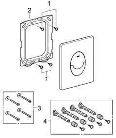 GROHE 38505P00 - Placca di comando SKATE AIR 156 × 197 mm cromo opaco