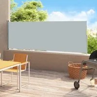 Tenda Laterale Retrattile per Patio 180x500 cm Grigia cod mxl 66392