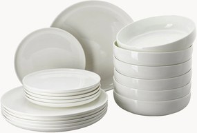 Servizio di piatti in Fine Bone China Jade Lift, 6 persone (18 pz)