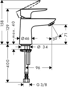 Miscelatore Monocomando Lavabo Per Acqua Fredda Cromo Hansgrohe Talis E 71706000