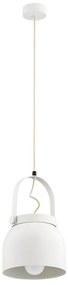 Argon 8280 - Lampadario a sospensione con filo LOGAN 1xE27/15W/230V diametro 20 cm bianco