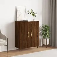 Credenza Rovere Marrone 69,5x34x90 cm in Legno Multistrato 827707