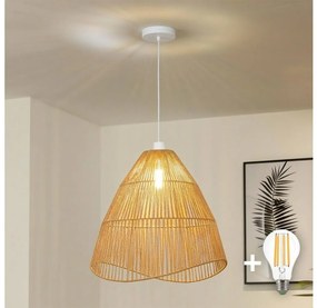 Brilagi - Lampadario LED a sospensione con cavo CERIA BOHO 1xE27/40W/230V Ø 70 cm marrone