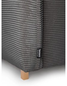 Divano letto variabile in velluto a coste grigio divano angolare Tori - Bonami Selection