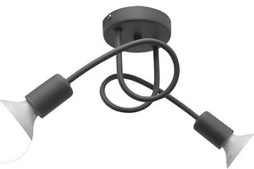 Lampadario a soffitto per bambini OXFORD 2xE27/15W/230V grigio