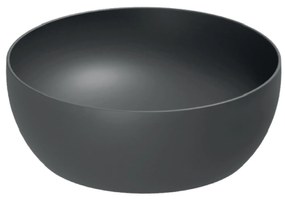 Lavabo D'Appoggio 40 Cm Azzurra Ceramica "Elegance Circle" Nero Opaco