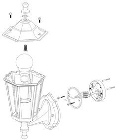 EGLO 22463 - Applique da esterno LATERNA 5 1xE27/60W bianco