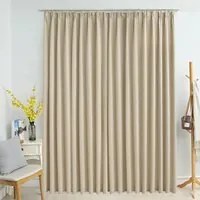 Tenda Oscurante con Ganci Beige 290x245 cm 134449