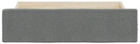 Cassetti da letto 2pz grigio scuro legno multistrato e tessuto