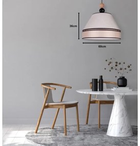 Duolla - Lampadario a sospensione con filo AVIGNON 1xE27/15W/230V diametro 60 cm beige