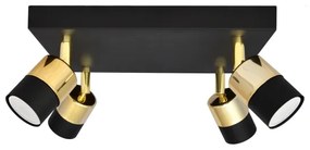 Faretto LED TUBSSON 4xGU10/4,8W/230V nero/oro