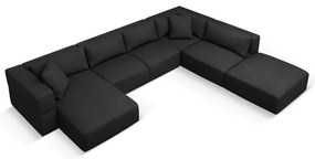 Divano a U angolare nero, angolo destro Esther - Milo Casa