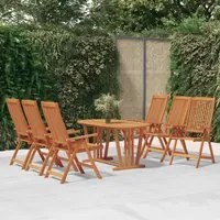 Sedie da Giardino Pieghevoli 6pz in Legno Massello di Eucalipto cod mxl 14475