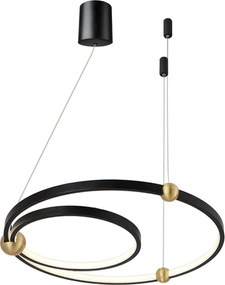 LAMPADA Black Ring led + pilota APP692-30-50