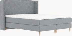 Letto boxspring in bouclé fatto a mano Ardis, H4