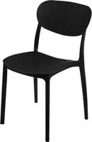 Sedia impilabile in plastica nera