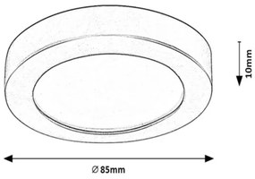 Rabalux 5274 - Lampada da incasso a LED per bagno COCO LED/3W/230V IP44 nero