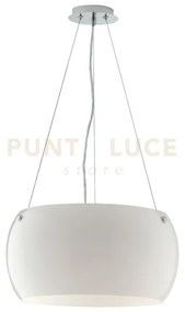 Lampadario a sospensione equatore bianco 3 luci attacco e27 40xx40x...