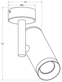 Zuma Line 20015-BK - Faretto TORI SL 2 1xGU10/50W/230V nero