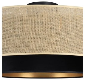 Lampada da soffitto SARTA 1xE27/60W/230V Ø 45 cm nero/iuta