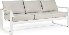 Divano da giardino bianco in alluminio Merrigan – Bizzotto