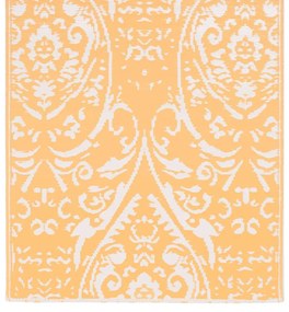 Tappeto da Esterni Arancione e Bianco 80x150 cm in PP