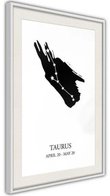 Poster  Zodiac: Taurus I  Cornice Quadri Cornice nera con pass-partout, Larghezza x Altezza Home decor 30x45