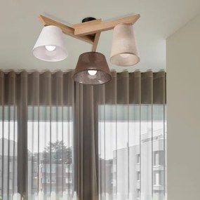 Brilagi - LED  Lampadario a plafone ANTHONY 3xE14/40W/230V quercia