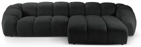 Divano angolare nero (con penisola a destra) Diana – Micadoni