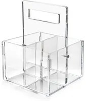 Porta posate 4 scomparti Iplex plexiglass trasparente