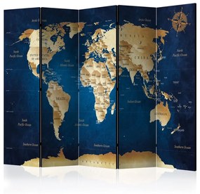 Paravento  The Dark Blue Depths [Room Dividers]  Colore Beige, Dimensioni e Misure 225x172